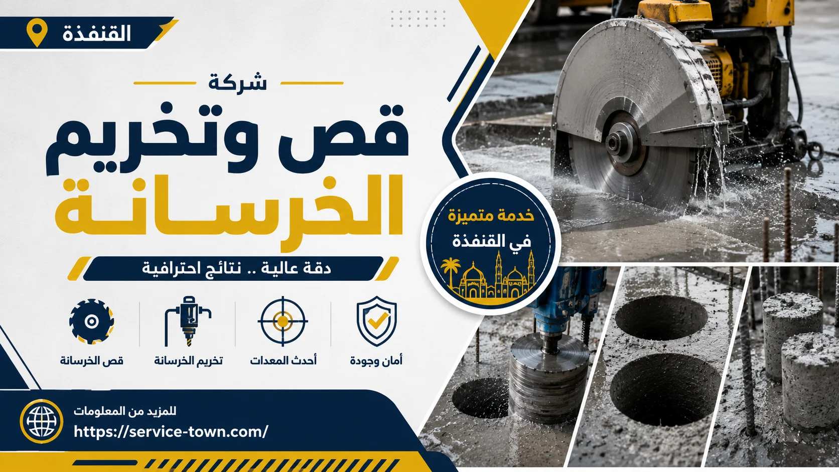 شركة قص وتخريم الخرسانة بالقنفذة